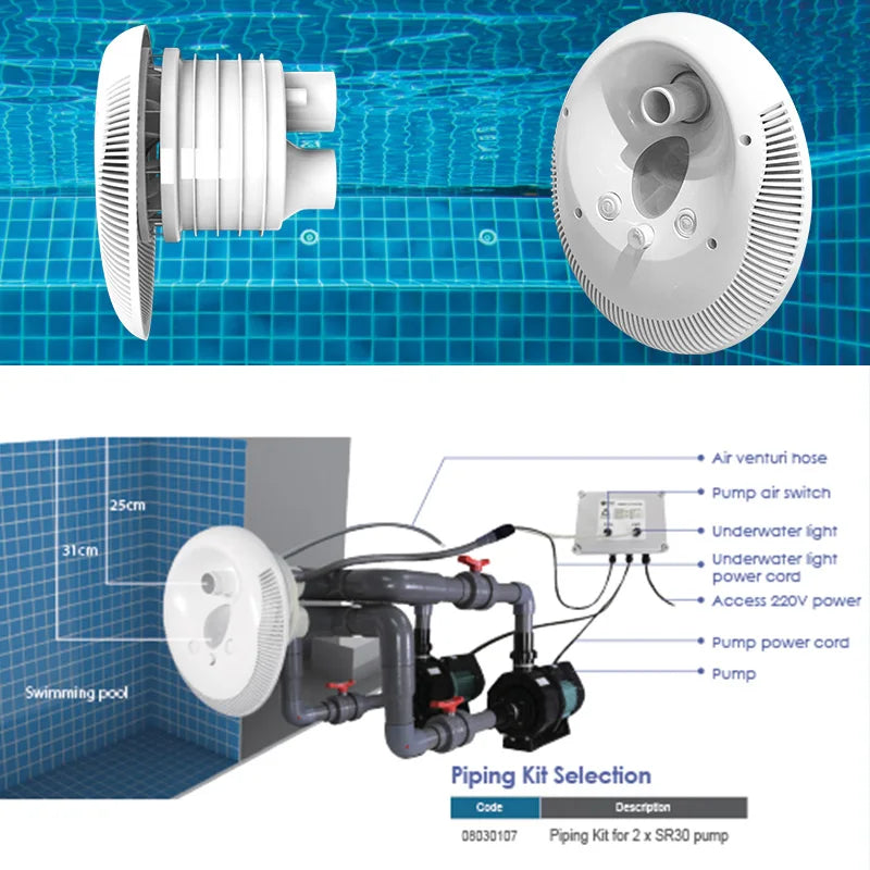 Emaux Swimming Pool Equipment Countercurrent Trainer System Jet Swimming Massage Jet