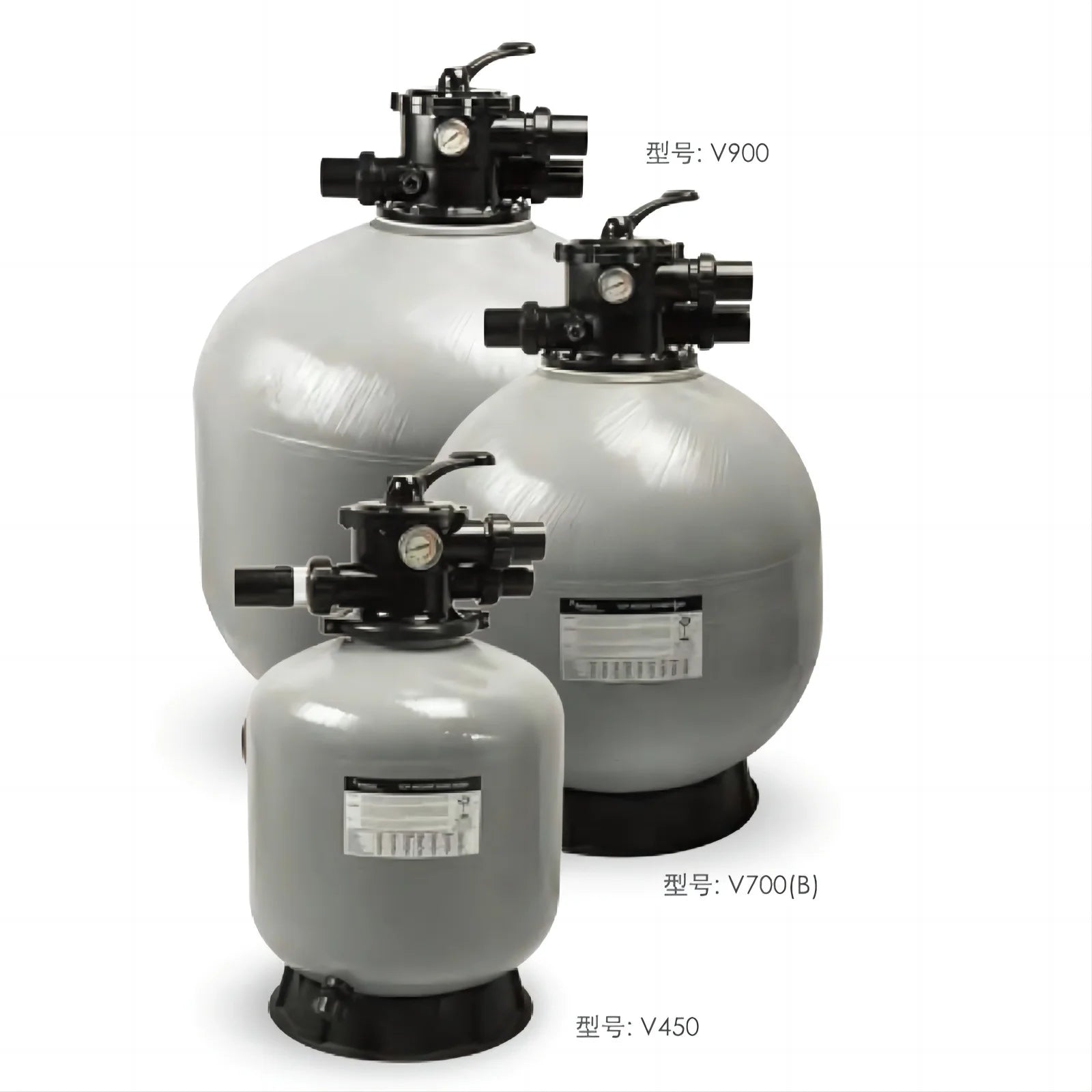 Best-selling EMAUX swimming pool equipment v series swimming pool fiberglass sand filter V800