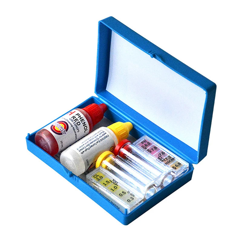 1 Set DIY Hand Tools PH Chlorine Water Quality Test Kit Swimming Pool Tester Dual Purpose Water Testing Box