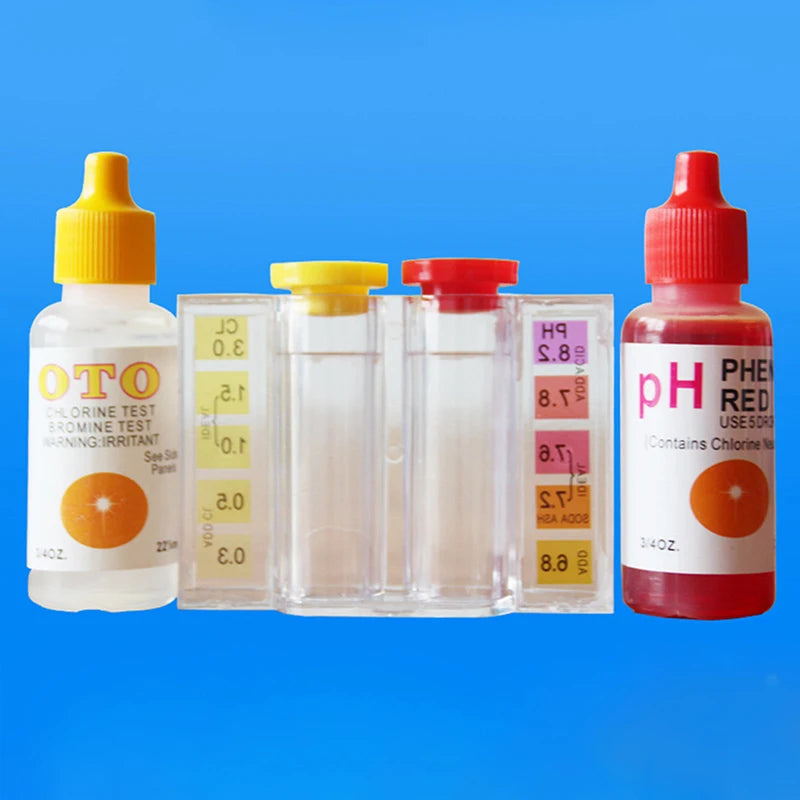 1 Set DIY Hand Tools PH Chlorine Water Quality Test Kit Swimming Pool Tester Dual Purpose Water Testing Box