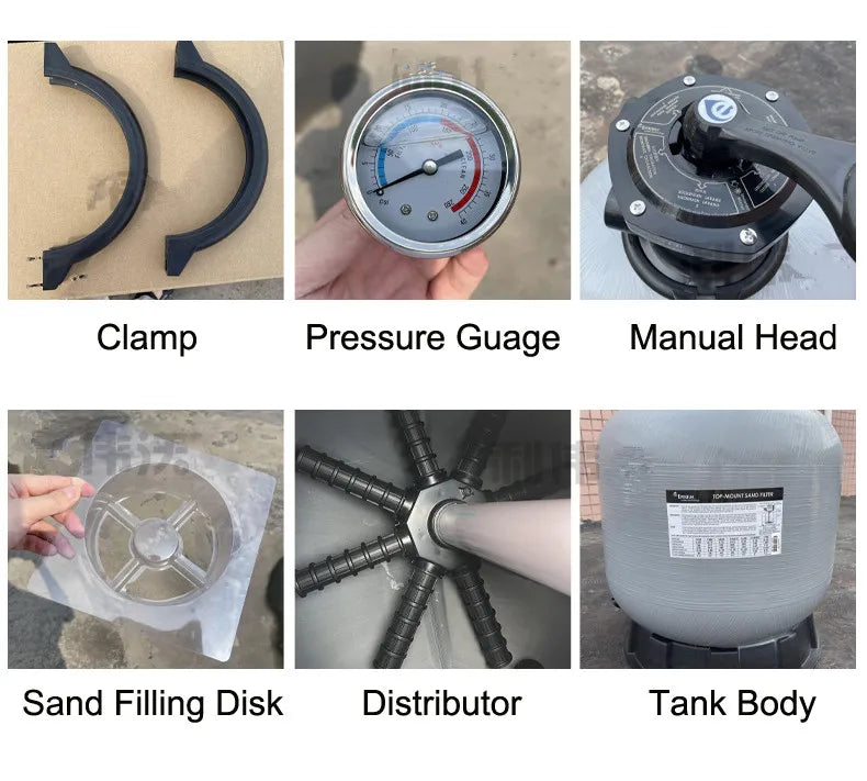 Best-selling EMAUX swimming pool equipment v series swimming pool fiberglass sand filter V800