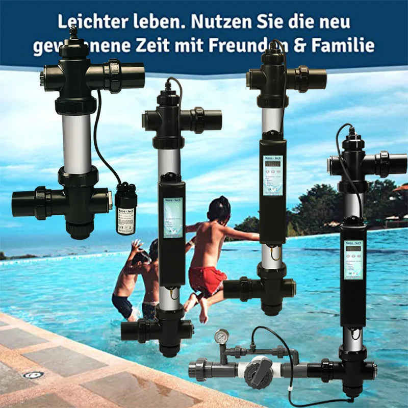 High Quality EMAUX Stainless Steel Water Filter UV Sterilizer Lamp Swimming Pool Pond Circulating Water Disinfection UV